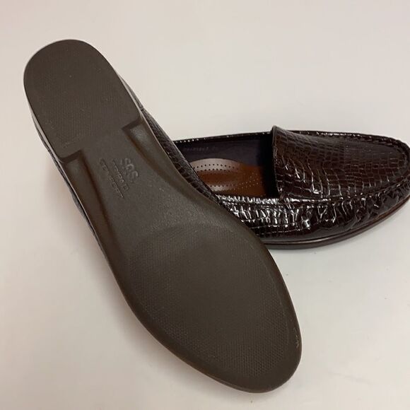 SAS Simplify Brown Croc Embossed Shoes Size 11.5W B12B - Picture 10 of 11